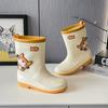 Toddler Kids Rain Boots Waterproof Rubber Rain Shoes
