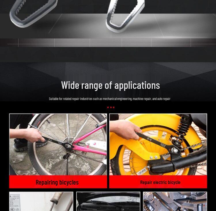 Double-Ended Adjustable Socket Wrench, 8-22mm, Special Shape, Self-Tightening