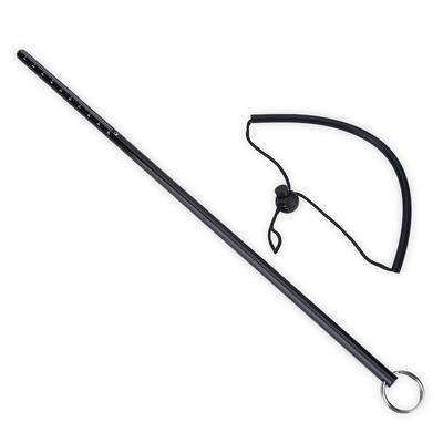 Scuba Diving Point Rod Colorful Aluminium Alloy Diving Noice Maker with Lanyard (Black)