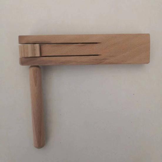 Wooden Ratchet Noise Maker Orff Instruments Birch Wood Hand Rattle Toy for Sporting Events Games Celebrations