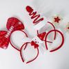 Spiral Christmas Tree Shape Hair Hoop Cute Bowknot Star HOHOHO Hair Holder Christmas Party Headwear for Teenagers
