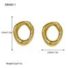 Stainless Steel Gold-Plated Geometric Oval Hollow Earrings for Women Fashion 925 Silver Needle Hypoallergenic Earrings Jewelry