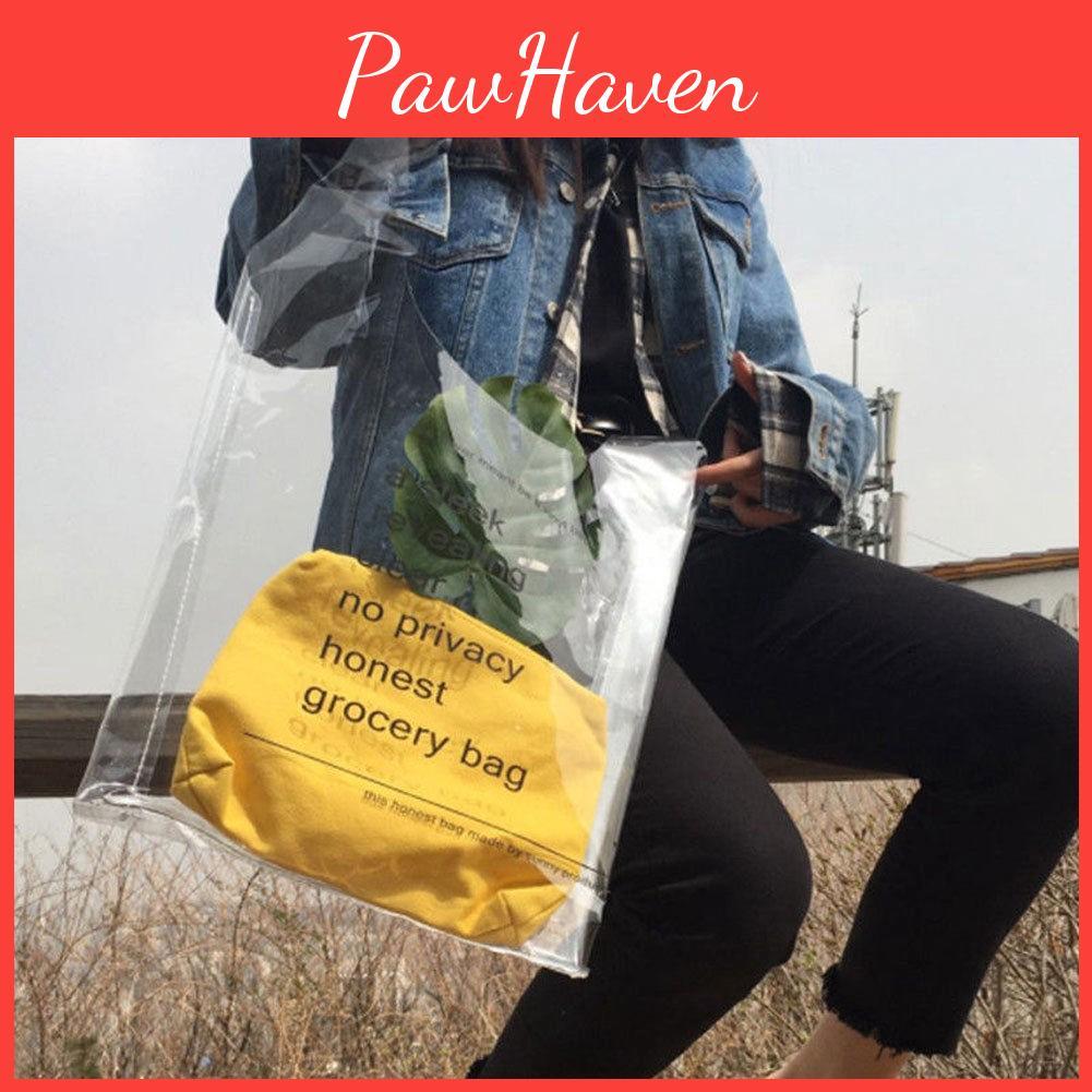 Stylish Us Large Clear Transparent Vinyl Plastic Shoulder Bag For Effortless Fashion