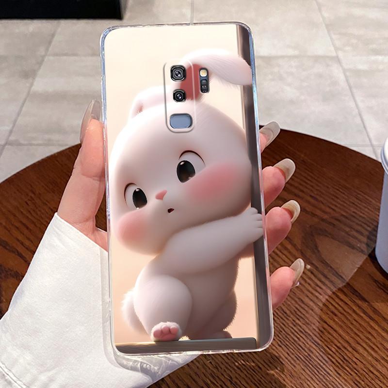 Casing For Samsung Galaxy S9+ S9 G960F G965F Clear Silicone Soft TPU Back Cover For Samsung S9 Plus Cute Rabbit Cat Phone Case