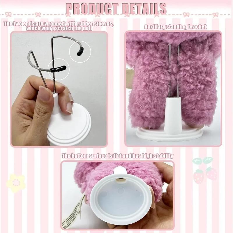 3er-Pack Puppenständer für Labubu, Verstellbarer Puppenständer für Labubu-Ausstellung, Puppen-Ausstellungsständer für Labubu-Zubehör, Puppen-Ausstellungsregal