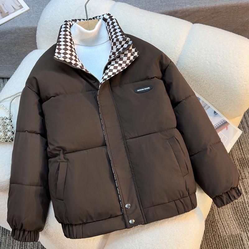 Fashion Winter Woman Short Parkas Stand Collar Loose Thick Warm Jacket Women's Coats