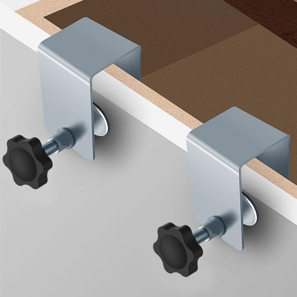 2PCS/Set C Clamps Drawer Front Installation Clamps Cold-Rolled Steel Clamps for Woodworking Door Installation Tools Cabinet Tool