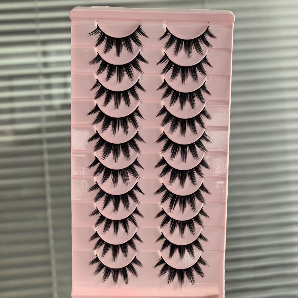 10 Pairs Thick Style Big Demon Barbie Cosplay False Eyelashes with Durable Stem
