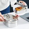 Double Layers Rectangular Lunch Box - Stainless Steel, Sealed Leakproof, Adult Student Bento Container, Bento Lunch Box