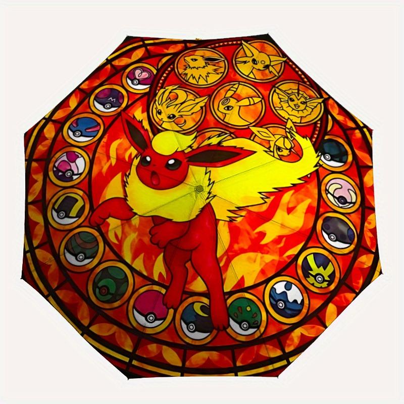 

1pc Pokémon, Flareon Automatic Umbrella Durable Iron Frame & Plastic Handle, Gift for Men & Women, Sturdy Construction, Playful Design yy250826170