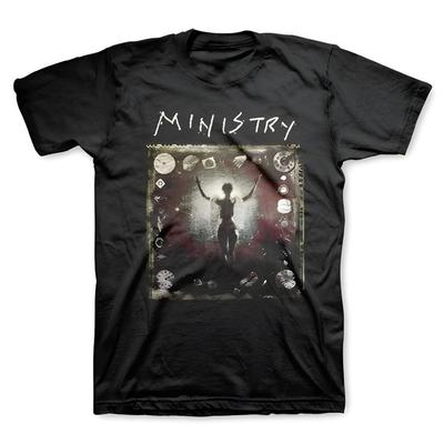 Camiseta de Banda Industrial MINISTRY Negra Camiseta Negra Letras AUDACES MINISTRY Corte HOLGADO Camiseta Unisex para Hombres Secado Rápido