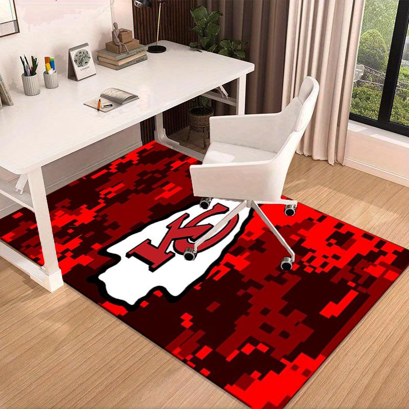 Kansas City Chiefs Football Area Rug for Office, Chair Rug, Decorative Carpet Livingroom Mat, Large Size Fan gifts Christmas gifts