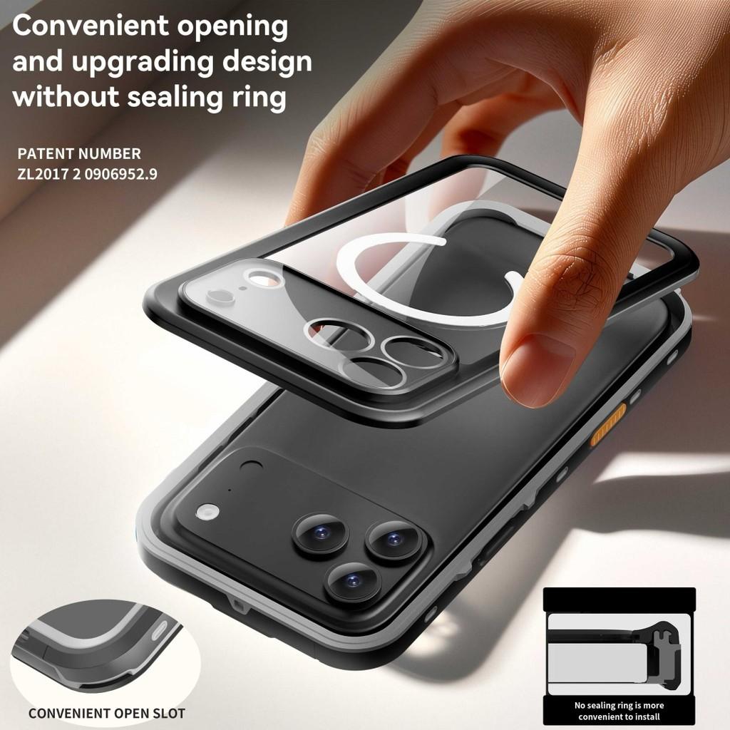 For iPhone 17/17 Air/17 Pro/17 Pro Max IP68 Waterproof Phone Case 360 Full Coverage Screen Protection Underwater Diving Case iPhone Shockproof Cover
