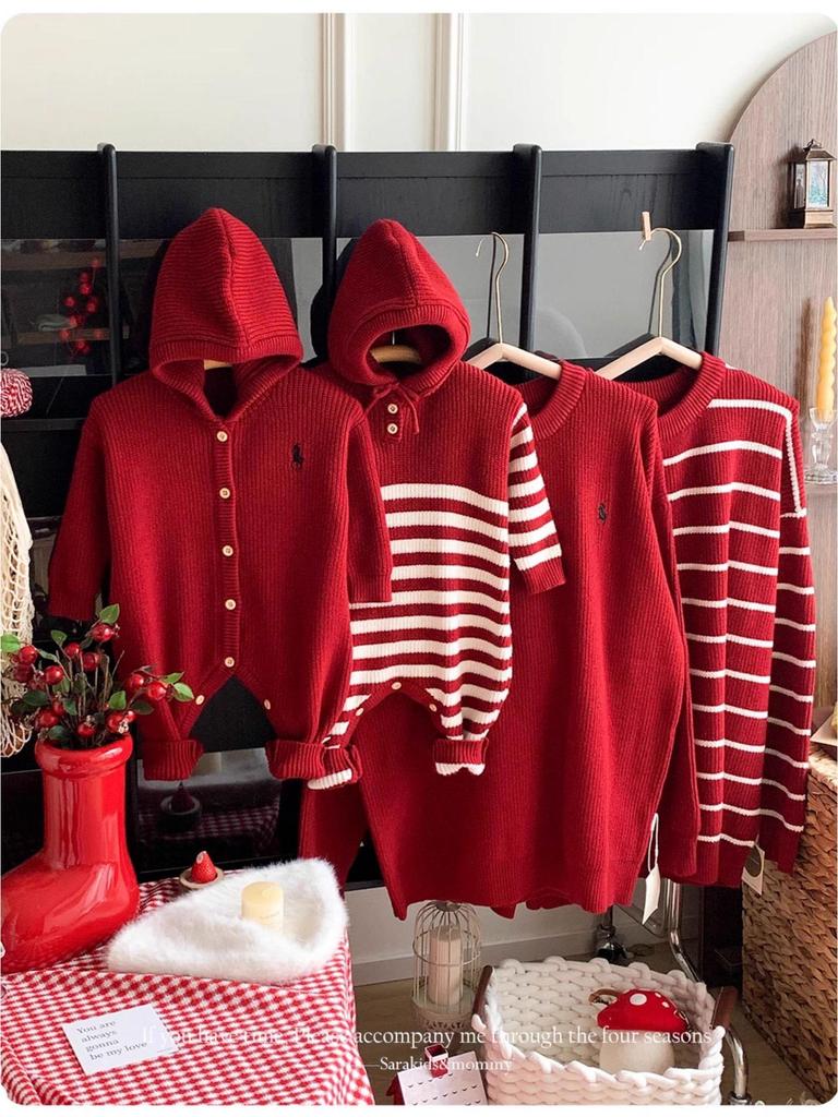 Autumn Festive Knitted Romper for Baby Boys - Toddler Sweater Outfit