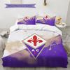 Fotbalový klub ACF Fiorentina Vzorované povlečení Sada prošívaných přikrývek Domácí dekorace Dárek (1 * povlak na peřinu + 2 * povlak na polštář bez jádra)