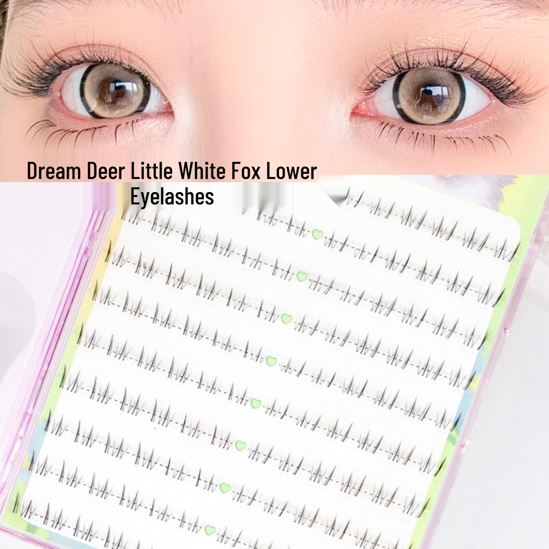 Dream Deer Little White Fox Natural Manga Makeup Beginner False Eyelashes Segments