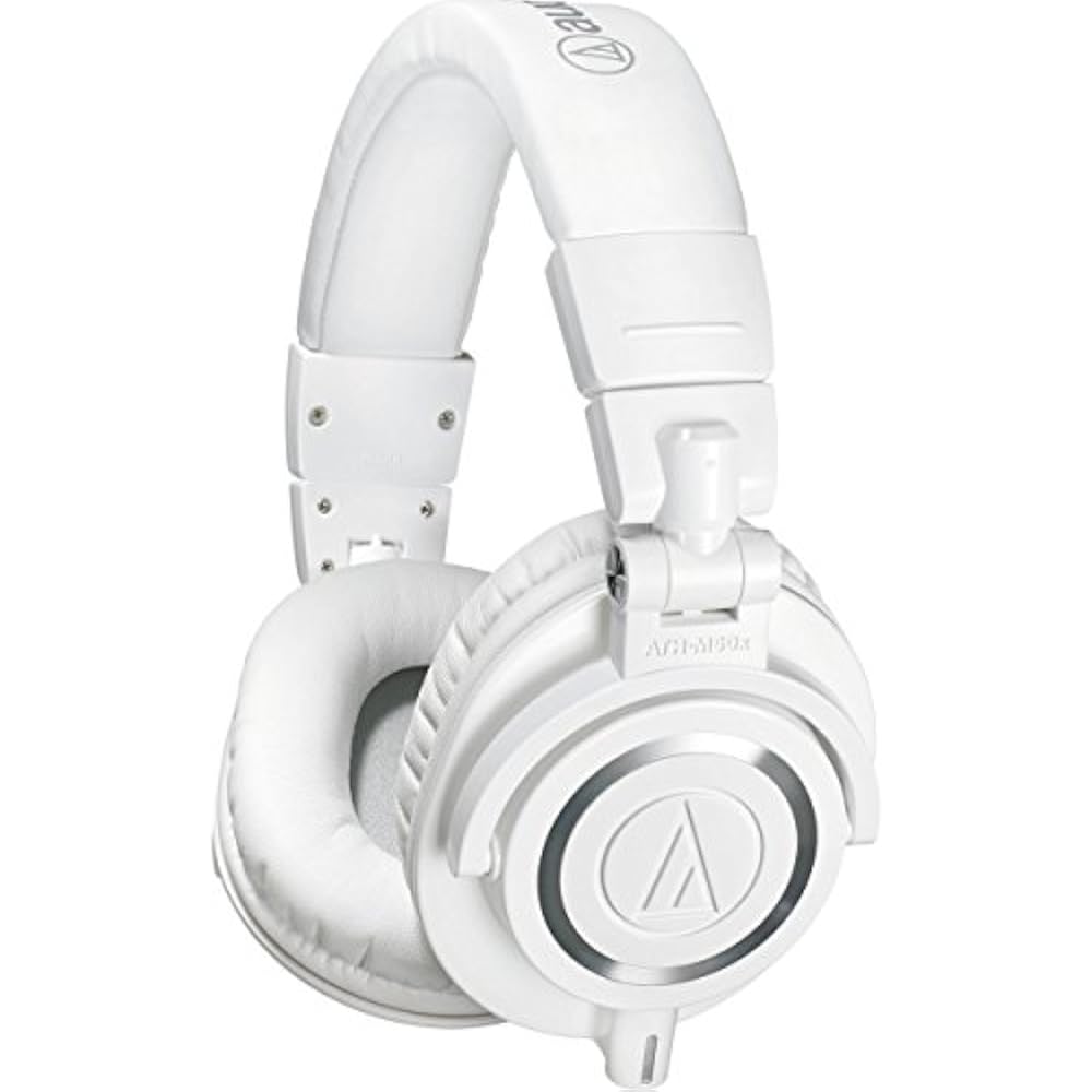 

Audio-Technica Professional Monitor Headphones ATH-M50xWH White Studio Recording/Mixing/DJ/Track ...