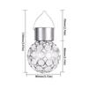 Camping Waterproof Solar Lights Round Ball Multicolor Hanging Light Motion Sensor Glass Chandeliers Lanterns Camping