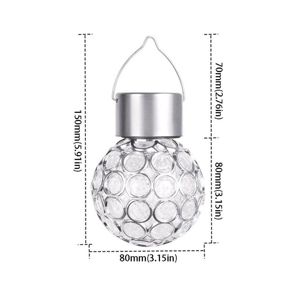 Camping Waterproof Solar Lights Round Ball Multicolor Hanging Light Motion Sensor Glass Chandeliers Lanterns Camping