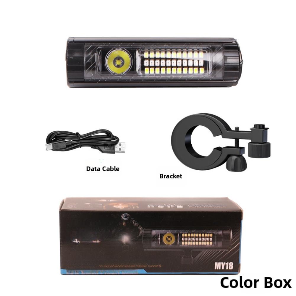 Rechargeable Light Bike Headlight Night Riding 11.7*3.4*3.4cm 2100 Lumen Bike Headlight Mobile Power Bank Function