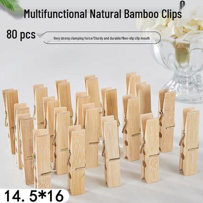 Bamboo Clip: Durable Wooden Clothesline and Quilt Clips, Greenhouse and Windproof Use