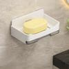 2PCS Wall Mounted Bathroom Soap Holder Easy Installation Double Layer Drainage Space Saving Bathroom Soap Organizer