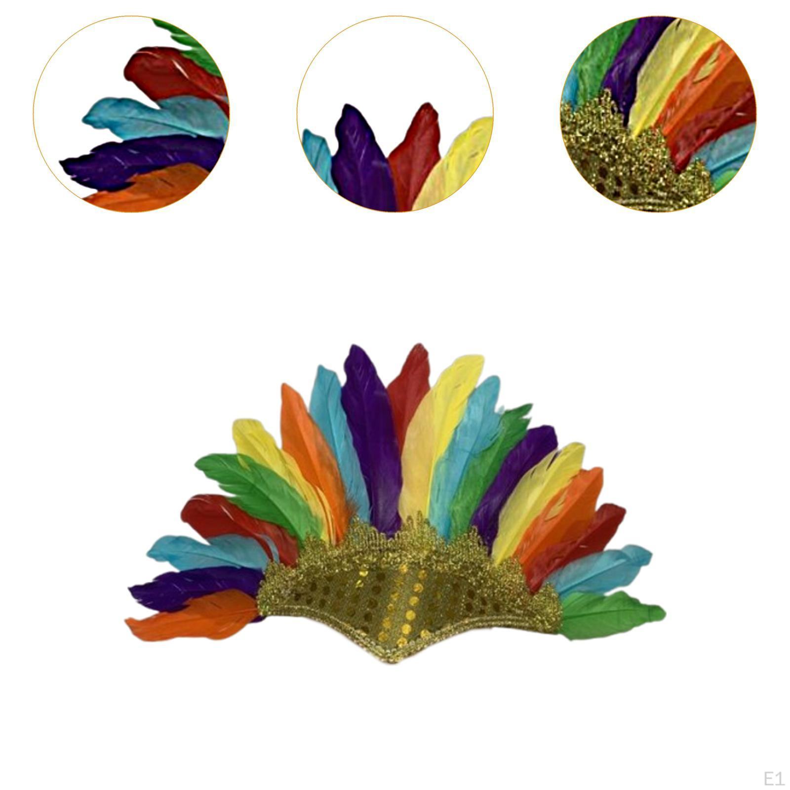 Перо головной убор индейская шляпа костюм головной убор для карнавального танца — фото 2