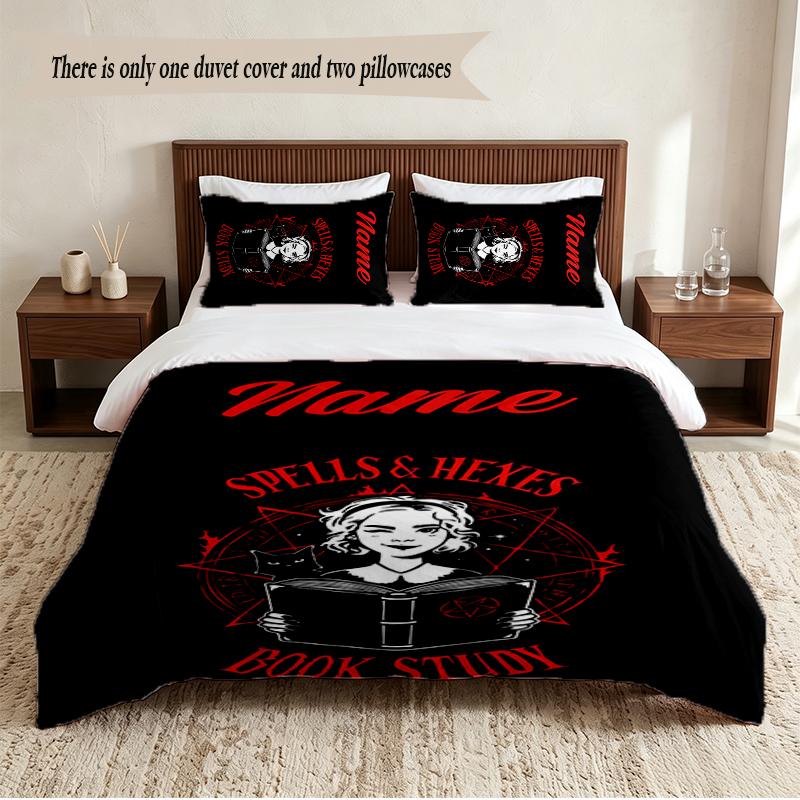 Sabrina Personalized Custom Name 3‑Piece Bedding Set Soft Duvet Cover Set For Bedroom Home Decor