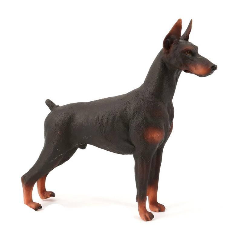 Pvc Toy Doberman Dog Model For Childrens Educational Farm And Animal Scene