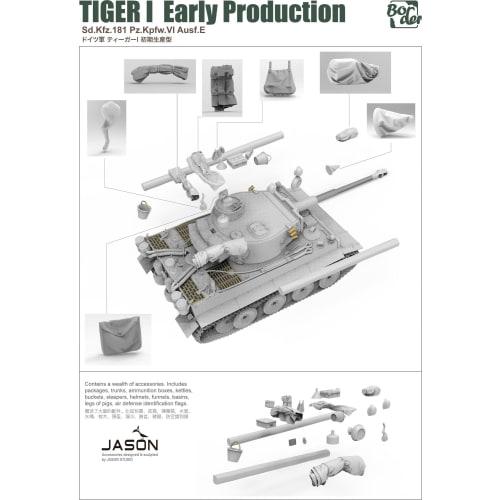 Border Model 1/35 German Tiger I Early Production Plastic Model Assembly Kit BT010