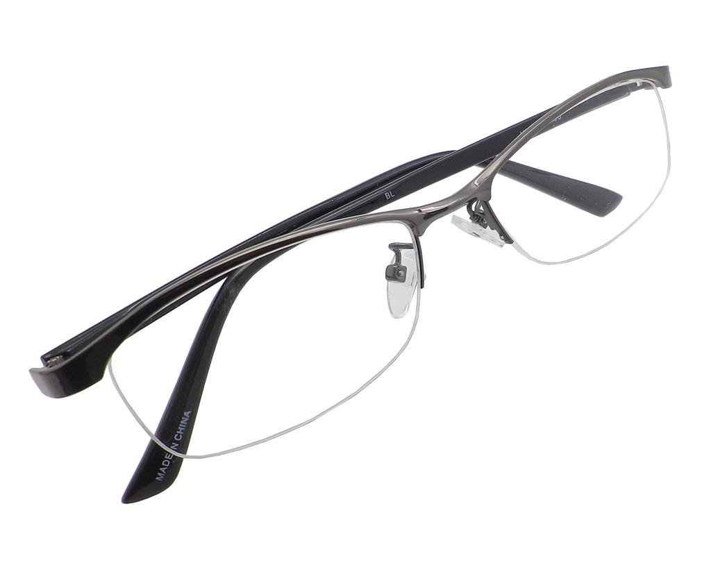 Nagoya Optical Co., Ltd. Soft Reading Glasses, Senior Glasses, Reading Glasses for Men, Stylish, Semi-rimless, Durable, Sturdy, Gray UN38 (Gray, +1.0