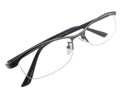 Nagoya Megane Co., Ltd. Soft Reading Glasses for Men, Stylish and Durable Nylon Frame, Gray UN38 (Gray, +2.5 Power)