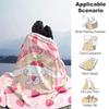 1pc Cute Strawberry Cinnamoroll Cartoon Blanket, Seasonal Home Decor Gift, Living Room, Travel, Camping, Car Blankets, Beach, Office Naps, Perfect for