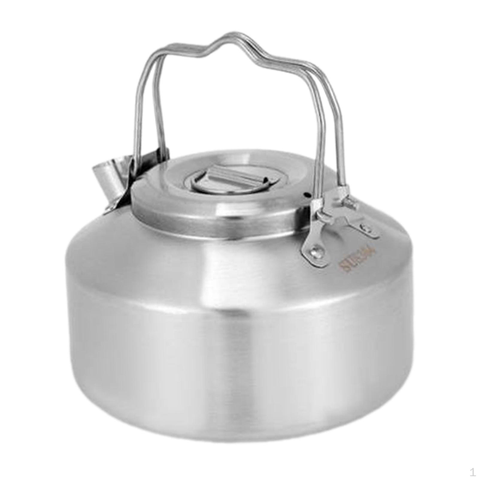 Походный чайник для воды, чайник для кипячения, портативный, для открытого огня, компактный чайник 1300ml