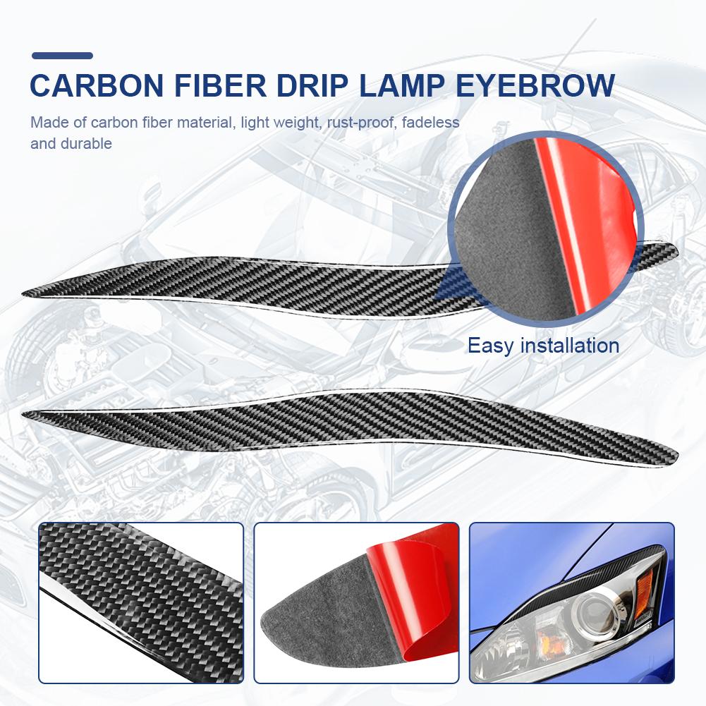 Rote Augenbrauen-Abdeckung, Carbon-Faser-Augenlid-Augenbrauen-Aufkleber, Abdeckung, Rostschutz-Augenbrauen-Dekoration für Lexus IS250 IS300 IS350