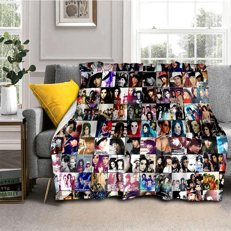 29 Styl Nový Tokio Hotel Rocková Kapela Tom Bill Kaulitz Deku, Měkká Přehozová Deku pro Domov Ložnici Postel Pohovka Kryt Dětský Dárek Kryt