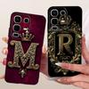 For Infinix Note 50s 5G Case X6870 Silicone Luxury Crown A-Z Letters 2D Painted Soft Phone Case For Inifnix Note 50s 5G Cover