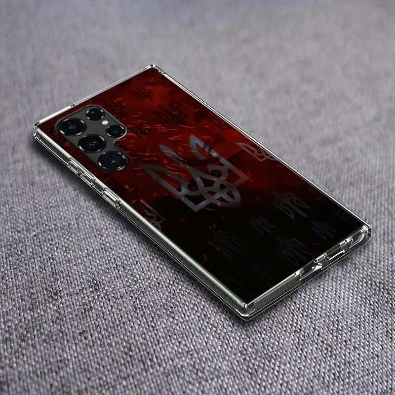 New Ukraine Flag Clear Phone Case for Samsung Galaxy S21 Plus S24 S23 S20 FE S22 S26 Ultra S25 Edge TPU Capa Cases Cover Shockpr