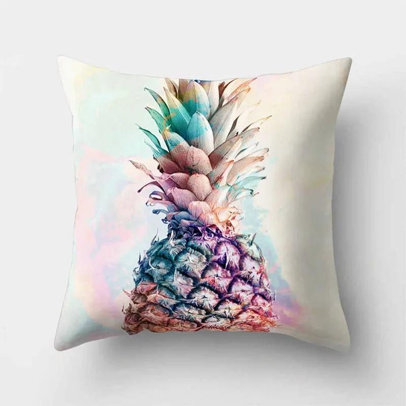 Cover Cushions 45*45cm Polyester Throw Pillow Case Yellow Pineapple Decorative Pillowcase Pillow Cover Kussensloop