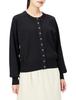 N Natural Beauty Dot Button Cardigan Size M Basic Women's Sweater, Black,