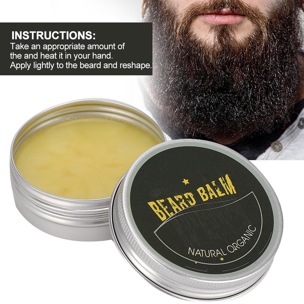 Beard Conditioner Natural Mustache Balm Moisturizing Styling Wax Beard Care30g