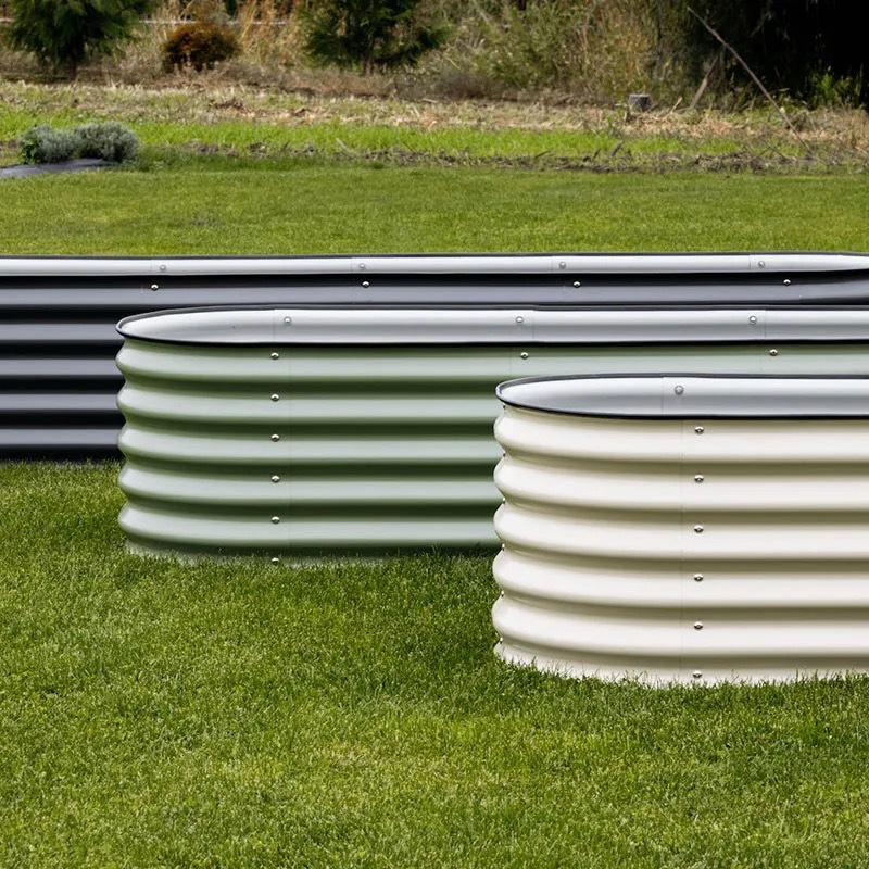 Nordic Metal Garden Planter: Thickened Outdoor Flower and Vegetable Bed, Large Galvanized Box