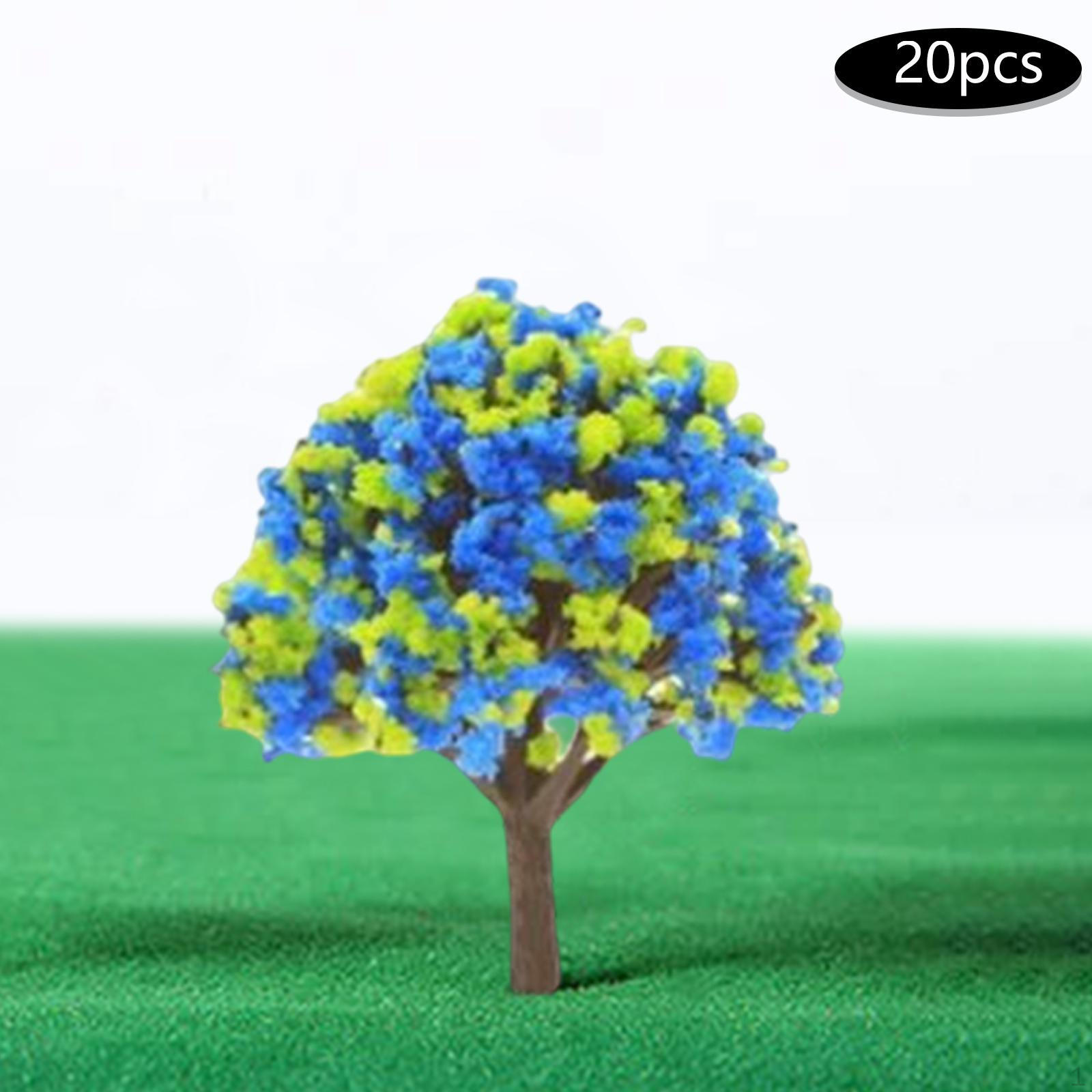 

20 Pieces DIY Miniature Tree, Bonsai Micro Landscape Trees, small tree Static Model for Blue Green