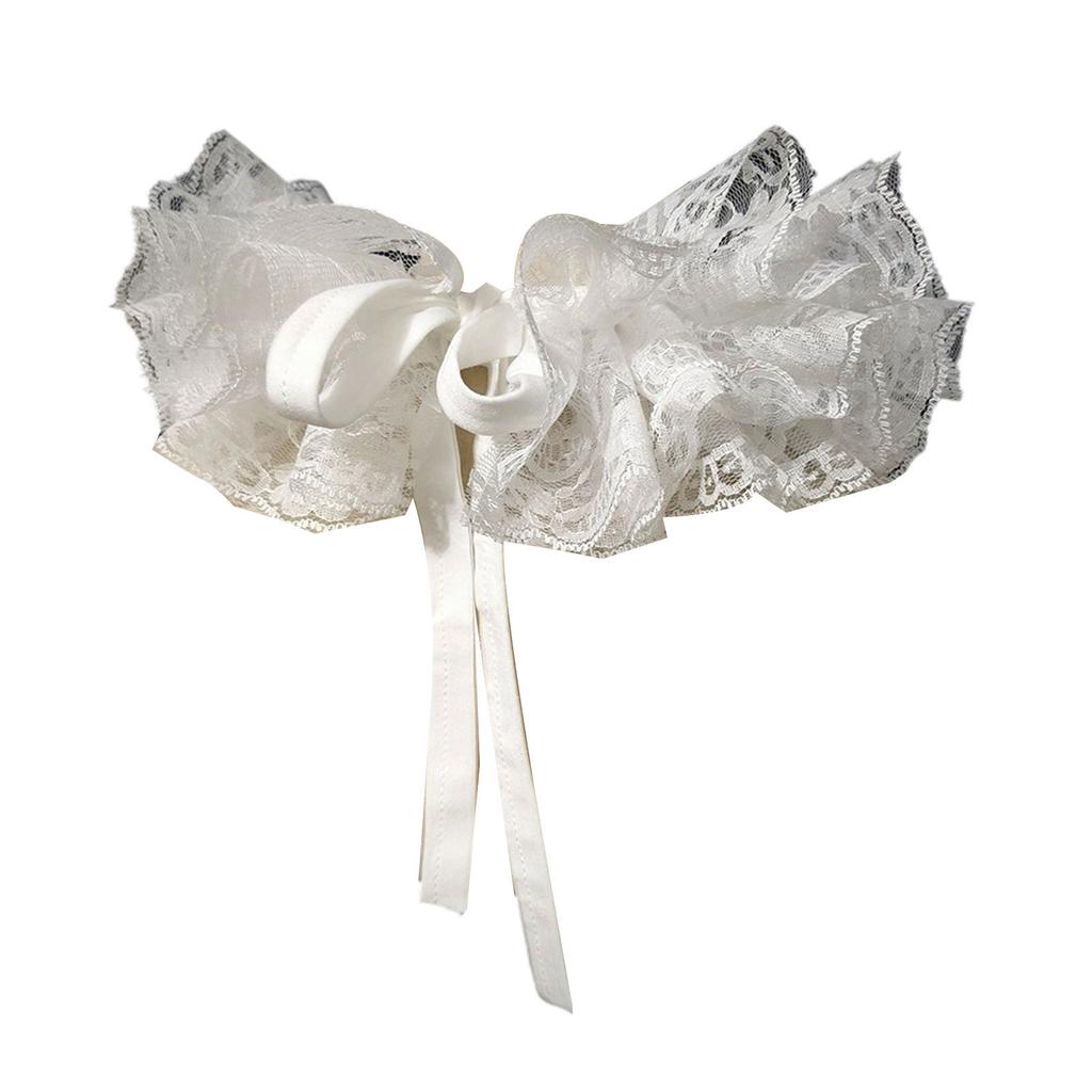 Baroque Style Detachable Lace Ruff Neckwear Comfortable Neckpiece Collar For Historical Reenactment And Cosplay