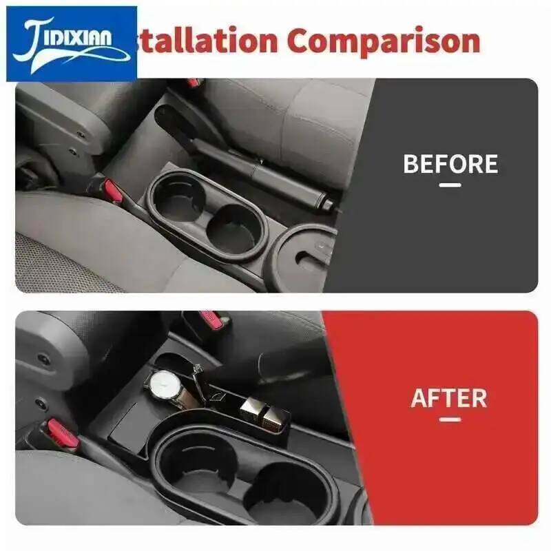 JIDIXIAN fit for Jeep Wrangler JK 2007 2008 2009 2010 Car Gear Shift Handbrake Storage Box Stowing Tidying Interior Accessories