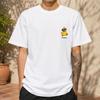 2026 New Cotton Tshirt With Cute Little Yellow Duck Sunglasses Print On The Left Chest Versatile Casual Short Sleeve Top