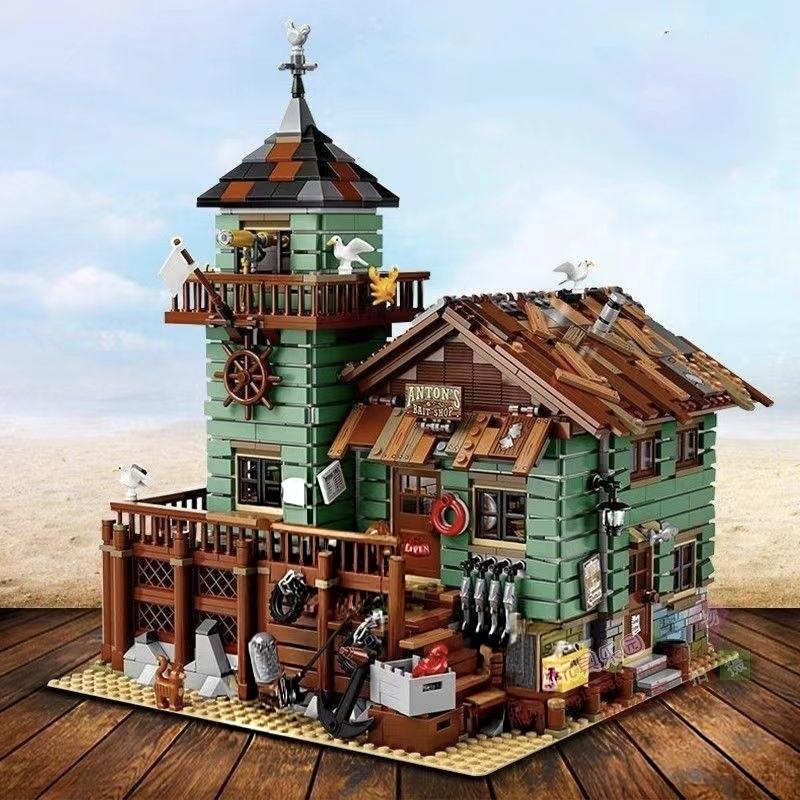 2614-Piece Fisherman's Hut Building Block Model Puzzle Block Handicrafts Room Decorations Halloween and Christmas Eve Holiday Gifts