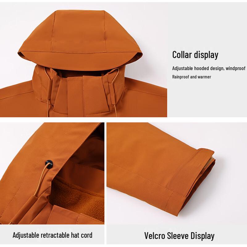 ROMON Unisex 3-in-1 Fleece-Lined Hiking Jacket