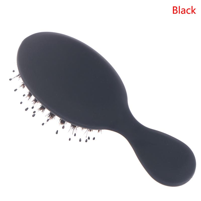 

Женская щетка для волос, расческа из натуральной щетины кабана, антистатическая расческа, парикмахерская щетка чёрный