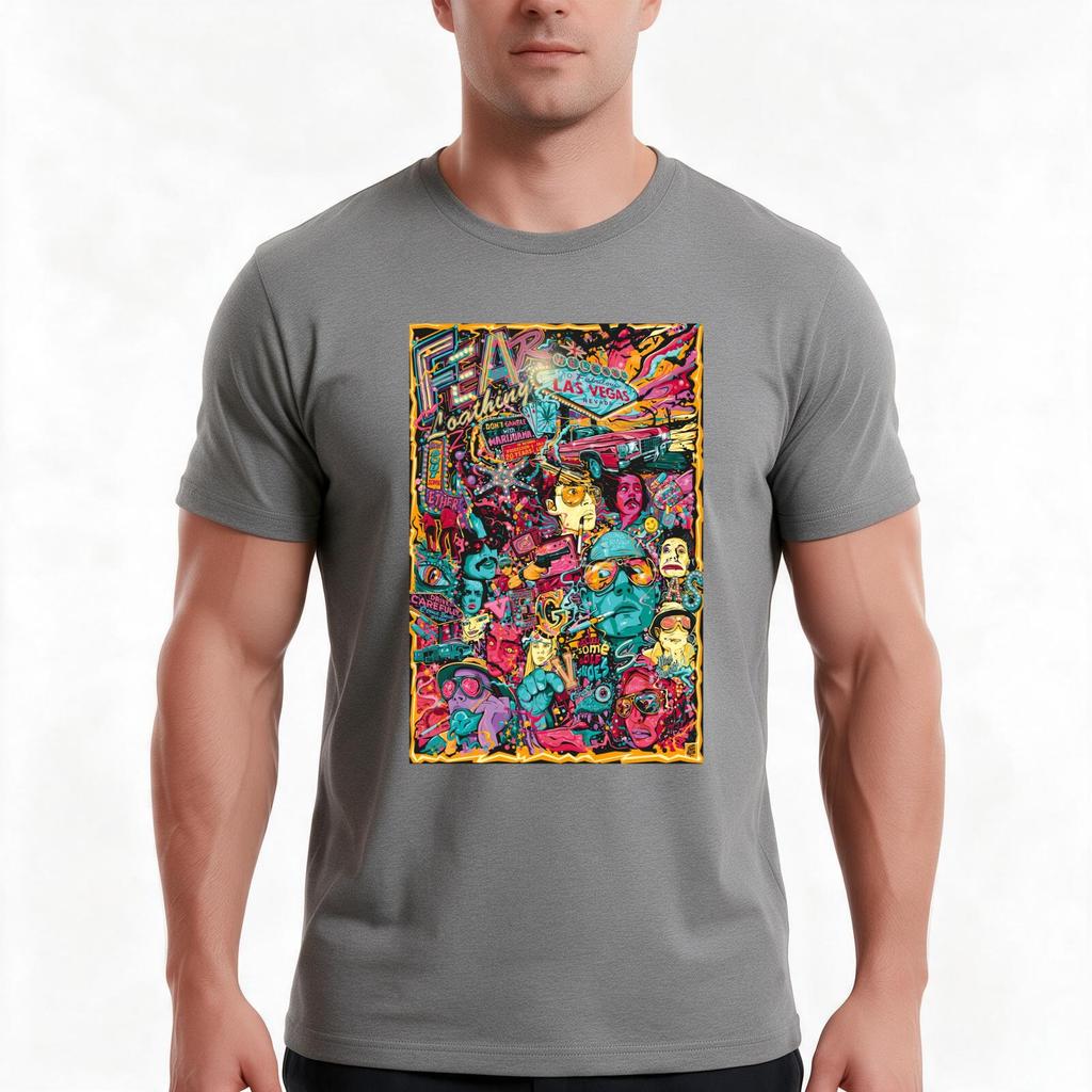Fear And Loathing In Las Vegas 4 Tshirt Summer Casual Cotton Tee Oversized Streetwear Tops Vintage Graphic Print